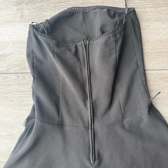 Vintage M Collection Black Strapless Bodycon Lace Lining Dress Made in USA - Picture 12 of 15